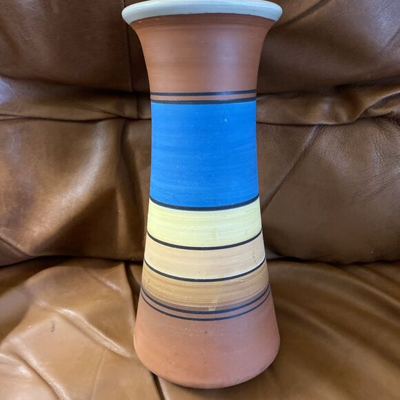 Vintage Pottery David Greenbaum Signed Jar Vase Red Clay Ceramic S.W.  Motif - Picture 3 of 7